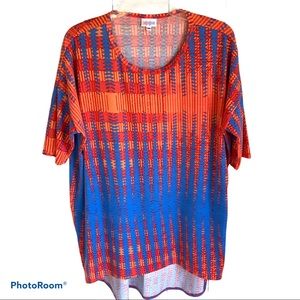 LuLaRoe Irma Top Geometric Pattern Sz M/12-14